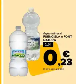 Supeco FUENCISLA O FONT NATURA Agua mineral oferta