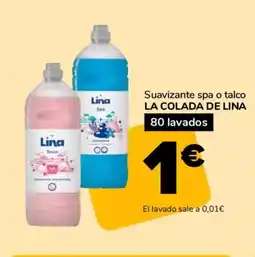 Supeco LA COLADA DE LINA Suavizante spa o talco oferta