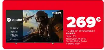 PHILIPS TV LED 50" 50PUS7000/12