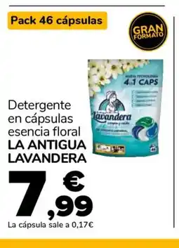 Supeco LA ANTIGUA LAVANDERA Detergente en cápsulas esencia floral oferta