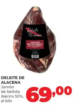 Alimerka DELEITE DE ALACENA Jamón de bellota ibérico 50%, el kilo oferta