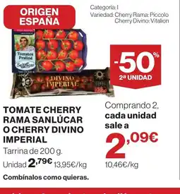 Supercor Tomate cherry rama sanlúcar o cherry divino imperial oferta
