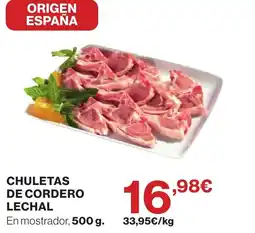 Supercor Chuletas de cordero lechal oferta