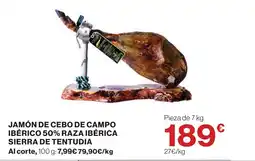 Supercor Jamón de cebo de campo ibérico 50% raza ibérica sierra de tentudia oferta