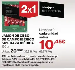 Supercor Jamón de cebo de campo ibérico 50% raza ibérica oferta