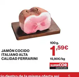 Supercor Jamón cocido italiano alta calidad ferrarini oferta
