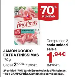 Supercor Jamón cocido extra finíssimas oferta
