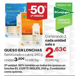 Supercor Queso en lonchas oferta