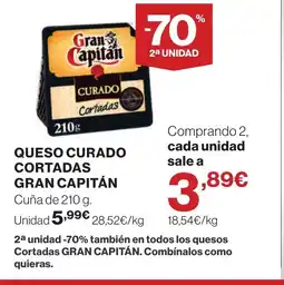 Supercor GRAN CAPITÁN Queso curado cortadas oferta