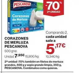 Supercor PESCANOVA Corazones de merluza oferta