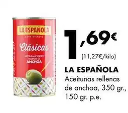 Supermercados Lupa La española - aceitunas rellenas de anchoa oferta