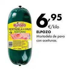 Supermercados Lupa Elpozo - mortadela de pavo con aceitunas oferta
