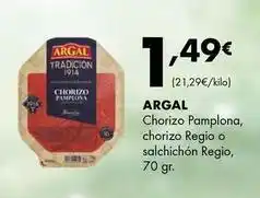 Supermercados Lupa Argal - chorizo pamplona, chorizo regio o salchichon regio oferta