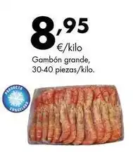Supermercados Lupa Gambon grande, 30-40 piezas/kilo oferta