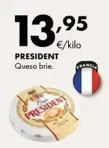 Supermercados Lupa Président - queso brie oferta
