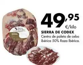 Supermercados Lupa Sierra de codes - centro de paleta de cebo ibérica 50% raza ibérica oferta