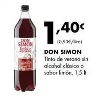 Supermercados Lupa Don simón - tinto de verano sin alcohol clasico o sabor limón oferta
