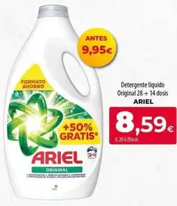 Spar La Palma Ariel - detergente líquido original 28+ 14 dosis oferta