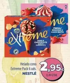 Spar La Palma Nestlé - helado cono extreme pack 6 uds oferta