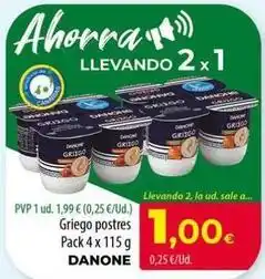 Spar La Palma Danone - griego postres oferta