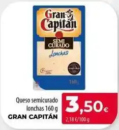 Spar La Palma Gran capitán - queso semicurado lonchas oferta