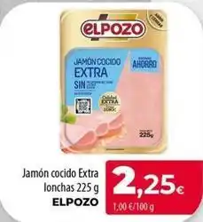 Spar La Palma Elpozo - jamón cocido extra lonchas oferta