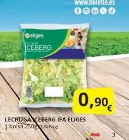 Supermercados MAS Ifa eliges - lechuga ceberg oferta