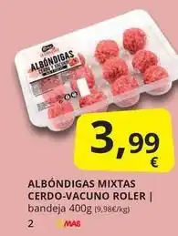 Supermercados MAS Roler - albóndigas mixtas cerdo-vacuno oferta