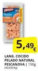 Supermercados MAS Pescanova - lang. cocido pelado natural oferta