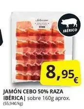 Supermercados MAS Seleccion - jamón cebo 50% raza ibérica oferta