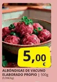 Supermercados MAS Albóndigas de vacuno elaborado propio oferta