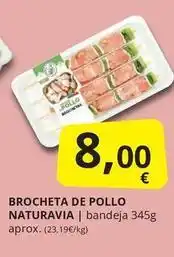 Supermercados MAS Naturavia - brocheta de pollo oferta