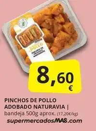 Supermercados MAS Naturavia - pinchos de pollo adobado oferta