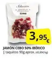 Supermercados MAS Mas - jamón cebo 50% ibérico oferta