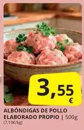 Supermercados MAS Albóndigas de pollo elaborado propio oferta