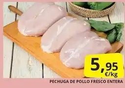 Supermercados MAS Pechuga de pollo fresco entera oferta