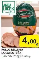 Supermercados MAS La carloteña - pollo relleno oferta