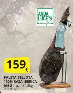 Supermercados MAS Bellota - paleta 100% raza iberica jabu oferta