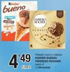 SPAR Fragadis Ferrero rocher - helado cono o clásico bueno oferta