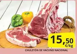 Supermercados MAS Chuletón de vacuno nacional oferta