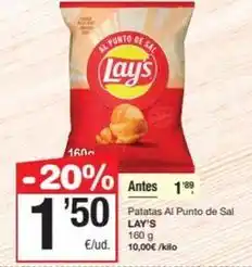 SPAR Fragadis Lay's - patatas al punto de sal oferta