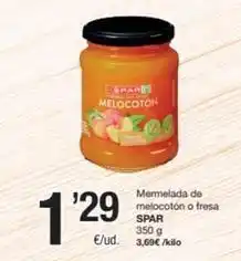 SPAR Fragadis Spar - mermelada de melocoton o fresa oferta