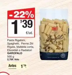 SPAR Fragadis Garofalo - pasta rigatoni, spaghetti, penne ziti rigate, mafalda corta, elicoidati o radiatori oferta