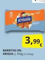 Supermercados MAS Krissia - barritas 0% oferta