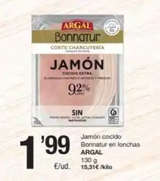SPAR Fragadis Argal - jamon cocido bonnatur en lonchas oferta