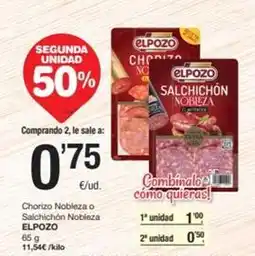 SPAR Fragadis Elpozo - chorizo nobleza o salchichon nobleza oferta
