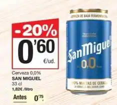 SPAR Fragadis San miguel - cerveza 0,0% oferta