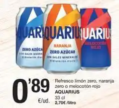 SPAR Fragadis Aquarius - refresco limon zero, naranja zero o melocoton rojo oferta
