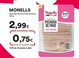 SUPER AMARA Monells - pechuga de pavo finas lonchas oferta