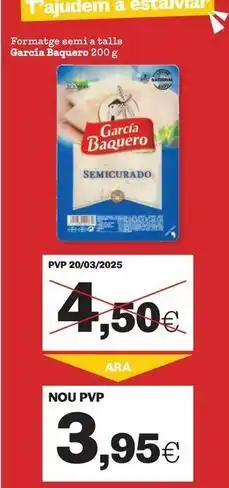 Sorli García baquero - formatge semi a talla oferta